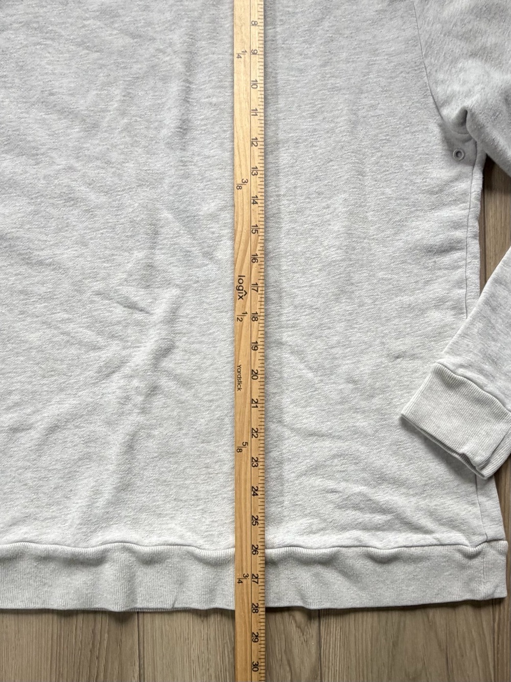 Alo Yoga Oatmeal Heather Crewneck Sweatshirt Long Sleeve See Measurements - Picture 5 of 5